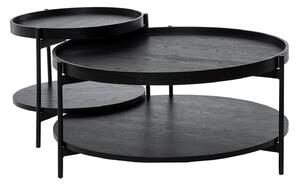 Konferenční stolek lanyd Ø 50 cm černý