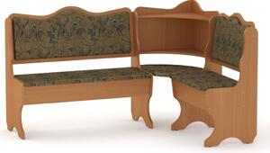 Rohová lavice DAKAR (Barva dřeva: buk, Materiál potahu: tkanina - boston gold)