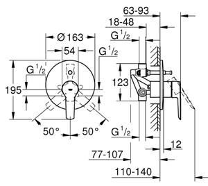 GROHE 23558002 - Vanová baterie START lesklý chrom