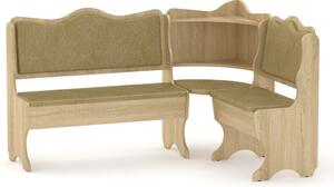 Rohová lavice DAKAR (Barva dřeva: dub sonoma, Materiál potahu: tkanina - toronto brown)