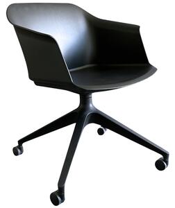 Černá plastová konferenční židle Brado Aurora Kit