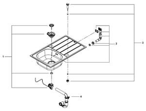 GROHE 31552SD1 - Dřez K200 860 x 500 mm nerez