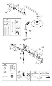 GROHE 27684001 - Sprchový systém VITALIO JOY 260 450 mm lesklý chrom