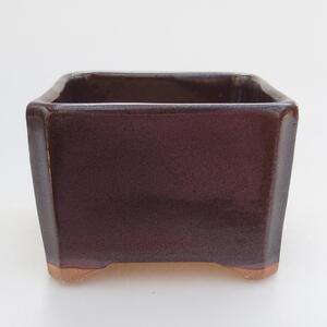 E-bonsai Keramická bonsai miska 9 x 9 x 7 cm hnědá