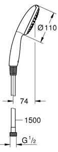 GROHE 26720001 - Ruční sprcha VITALIO START 110 1500 mm lesklý chrom