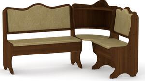 Rohová lavice DAKAR (Barva dřeva: ořech, Materiál potahu: tkanina - toronto brown)