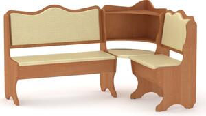 Rohová lavice DAKAR (Barva dřeva: olše, Materiál potahu: vinyl - slonová kost)