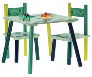 Aga Dětský stůl + židle Dinosaurus