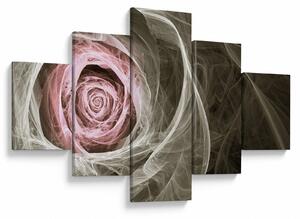 Obraz - Abstraktní růže světle růžová (125x70 cm)