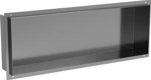 Mexen X-Wall-NR vestavěná police bez lemu 60 x 20 cm, kartáčovaná gun grey - 19E1602010
