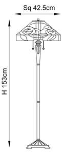 Endon 64383 - Stojací lampa Tiffany WILLIOW 2xE27/60W/230V pr. 42,5 cm