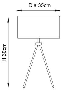 Endon 66986 - Stolní lampa TRI 1xE27/40W/230V mosaz/béžová