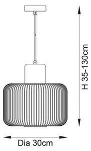 Endon 68986 - Lustr na lanku NICOLA 1xE27/40W/230V měděná