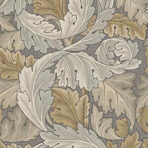 Vliesová tapeta na zeď, šedo-béžová, listy, 124226, William Morris At Home