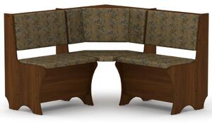 Rohová lavice CHILE (Barva dřeva: ořech, Materiál potahu: tkanina - boston gold)