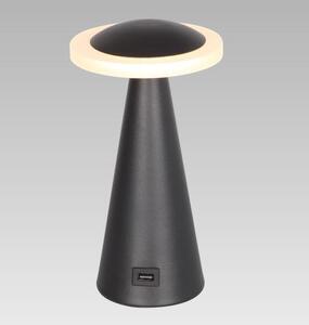 PREZENT Stolní designová LED lampa TAPER, 7W, teplá bílá, černá 26101