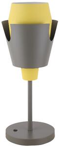 CLX Moderní stolní lampa ARIANO IRPINO, 1xE27, 40W, šedožlutá 50501150