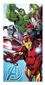 Bavlněná dětská osuška 70x140 cm Avengers "Light Blue" – Jerry Fabrics