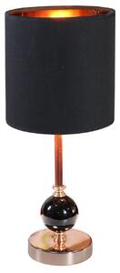 CLX Moderní stolní lampa CEGLIE MESSAPICO, 1xE14, 40W, černoměděná 41-38791