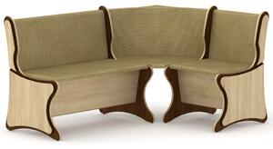 Rohová lavice ARGENTINA (Barva dřeva: dub sonoma / ořech, Materiál potahu: tkanina - toronto brown)