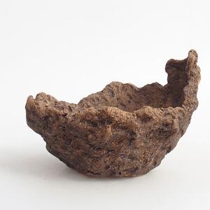 E-bonsai Keramická Skořápka 13,5 x 12 x 11,5 cm hnědá