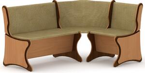 Rohová lavice ARGENTINA (Barva dřeva: buk / ořech, Materiál potahu: tkanina - toronto brown)