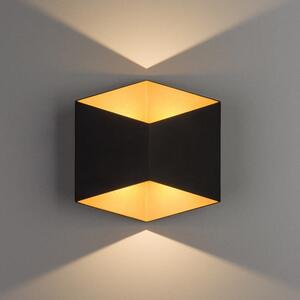 Venkovní nástěnné svítidlo Nowodvorski TRIANGLES LED BLACK-GOLD 8141