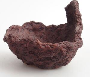 E-bonsai Keramická Skořápka 9 x 7,5 x 9 cm hnědá
