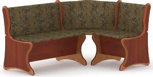 Rohová lavice ARGENTINA (Barva dřeva: kalvados / olše, Materiál potahu: tkanina - boston gold)