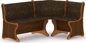 Rohová lavice ARGENTINA (Barva dřeva: ořech / olše, Materiál potahu: tkanina - boston brown)