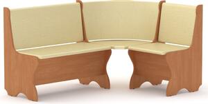Rohová lavice KANADA (Barva dřeva: olše, Materiál potahu: vinyl - slonová kost)