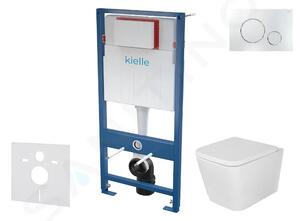 Kielle Set předstěnové instalace, klozetu Arkas I, sedátka softclose a tlačítka Gemini II, lesklý chrom 30505SS40
