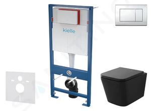 Kielle Set předstěnové instalace, klozetu Arkas I, sedátka softclose a tlačítka Gemini III, lesklý chrom 30505SS41