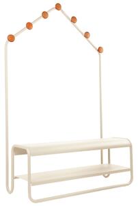 Fermob Béžová kovová dětská lavice do šatny Funambule 113 cm