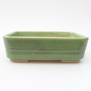 E-bonsai Keramická bonsai miska 14,5 x 10,5 x 4,5 cm zelená