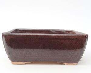 E-bonsai Keramická bonsai miska 15,5 x 11,5 x 6 cm hnědá