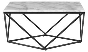 Konferenční stolek s mramorovým vzhledem béžový/černý MALIBU