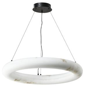 Bílé závěsné LED světlo Richmond Solmira Ø80 cm