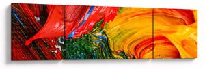 Obraz - Modrení abstrakce štětcem (170x50 cm)
