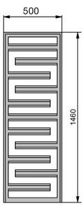 Zehnder Tetris ZT50150BM Radiátor do otopné soustavy, 50x146 cm, černá mat 0557