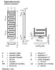 Zehnder Tetris ZT50150BM Radiátor do otopné soustavy, 50x146 cm, černá mat 0557