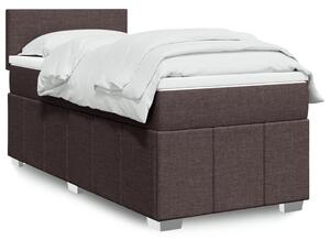 Box spring postel s matrací tmavě hnědá 90x200 cm textil 3289247