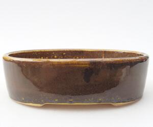 E-bonsai Keramická bonsai miska 12,5 x 10 x 3,5 cm žlutá