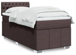 Box spring postel s matrací tmavě hnědá 90x200 cm textil 3289261