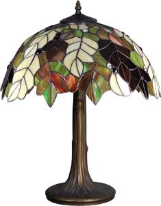 KEJO Stolní vitrážová lampa FARINA, 1xE27, 60W, kulatá, různobarevná K-G161420