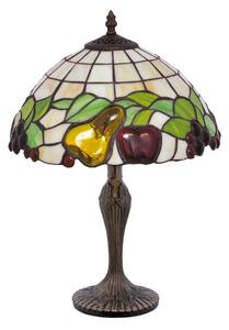 KEJO Stolní vitrážová lampa FRUIT, 1xE27, 60W, kulatá, různobarevná K-G12550