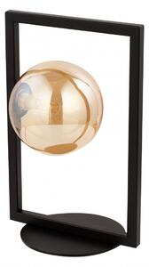 SIGMA Stolní moderní lampa COSMIC, 1xG9, 12W, černá, jantarové sklo 50232