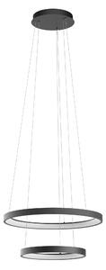 Redo Závěsné LED svítidlo Iconic, ø38cm+ø58cm, 2 kruhy Barva: Černá