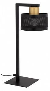 SIGMA Moderní stolní lampa OFF, 1xE27, 60W, černá, zlatá 50233