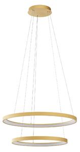 Redo Závěsné LED svítidlo Iconic, ø58cm+ø78cm, 2 kruhy Barva: Zlatá
